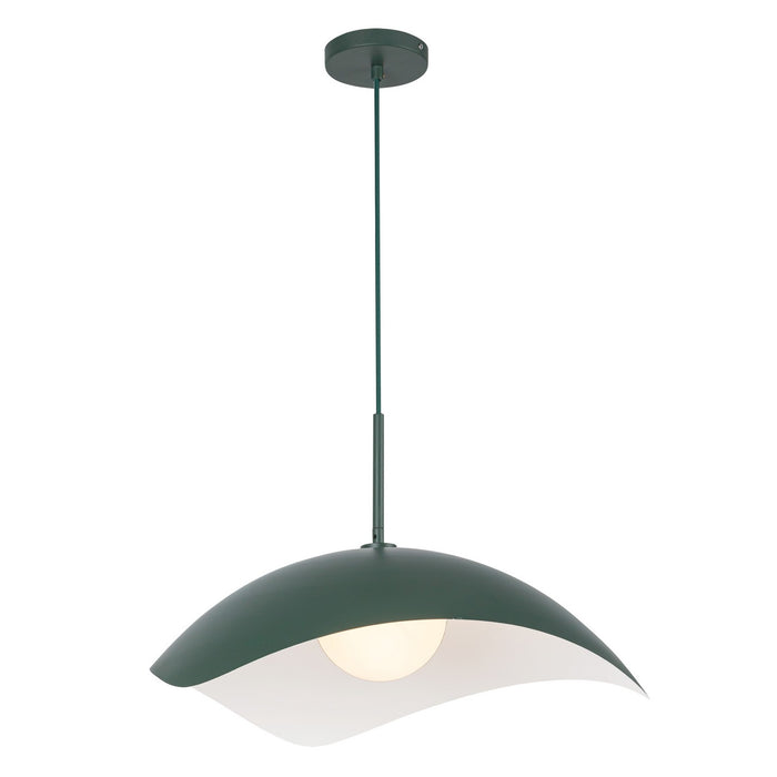 Kuzco Lighting PD55922-PGN One Light Pendant, Pine Green