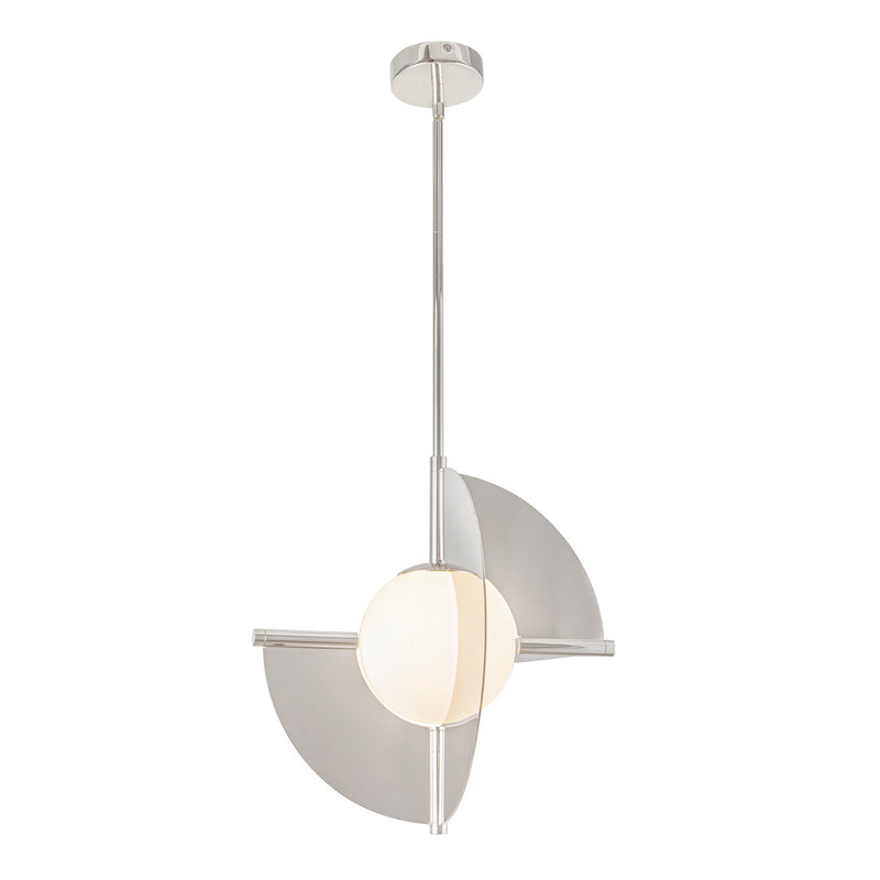Kuzco Lighting PD65116-PN/OP-UNV LED Pendant, Polished Nickel/Opal Glass