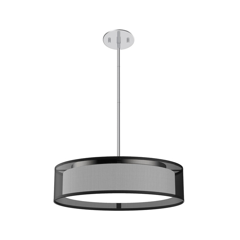 Kuzco Lighting PD7916-BOR-5CCT LED Pendant, Black Organza