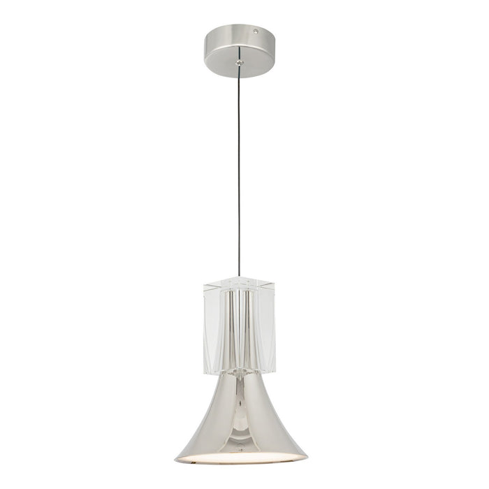 Kuzco Lighting PD94108-PN/CC-UNV LED Pendant, Polished Nickel/Clear Crystal