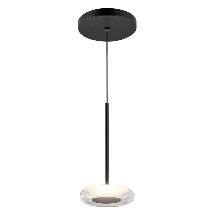 Kuzco Lighting PD97204-BK/CL LED Pendant, Black/Clear Glass