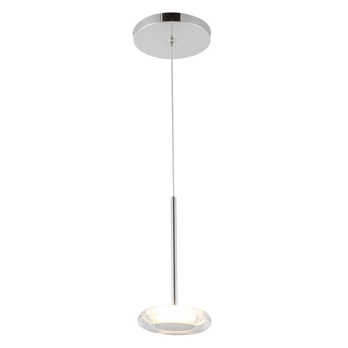 Kuzco Lighting PD97204-CH/CL LED Pendant, Chrome/Clear Glass