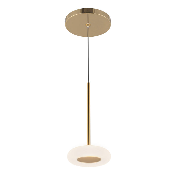 Kuzco Lighting PD97204-MRB/FR LED Pendant, Metallic Brass/Frosted Glass
