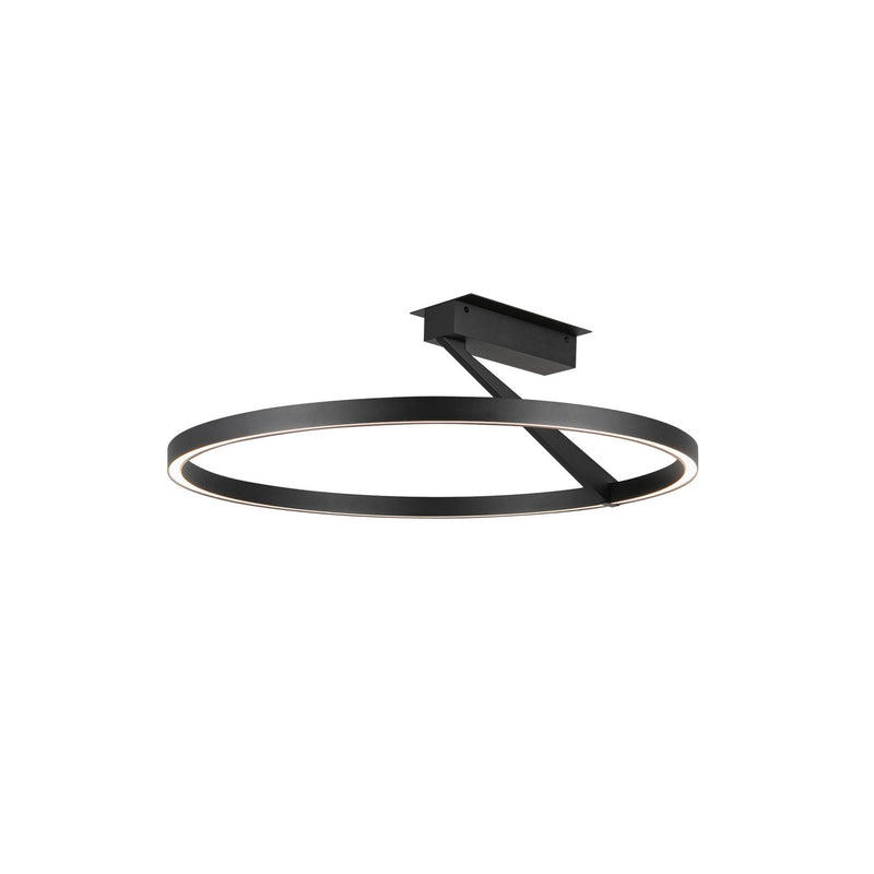 Kuzco Lighting SF27724-BK-3WCCT-UNV LED Semi-Flush Mount, Black