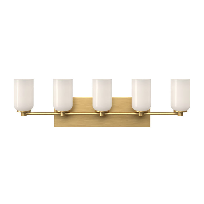 Kuzco Lighting VL57732-BG/GO Five Light Vanity, Brushed Gold/Glossy Opal Glass