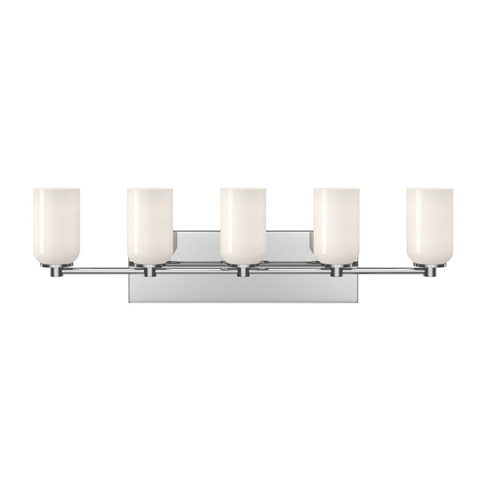 Kuzco Lighting VL57732-CH/GO Five Light Vanity, Chrome/Glossy Opal Glass