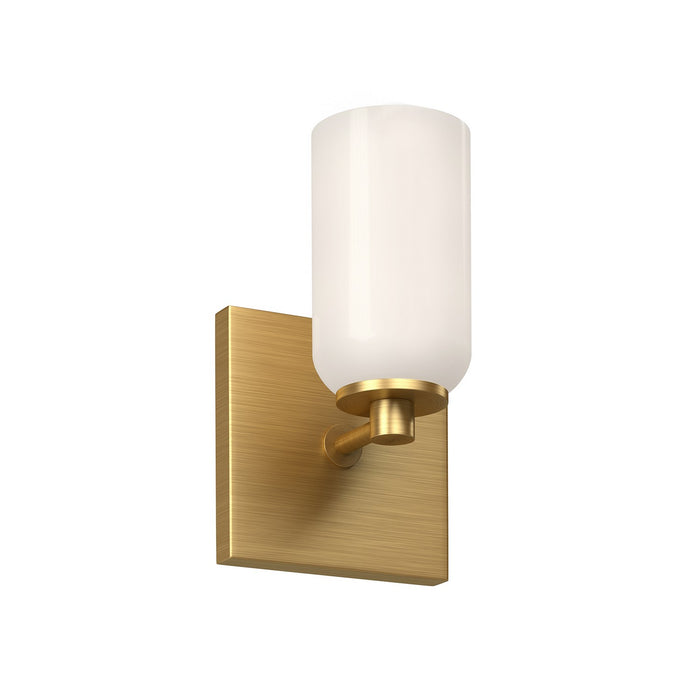 Kuzco Lighting WS57704-BG/GO One Light Wall Sconce, Brushed Gold/Glossy Opal Glass
