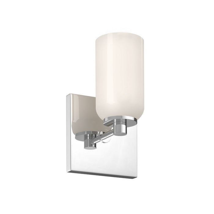 Kuzco Lighting WS57704-CH/GO One Light Wall Sconce, Chrome/Glossy Opal Glass