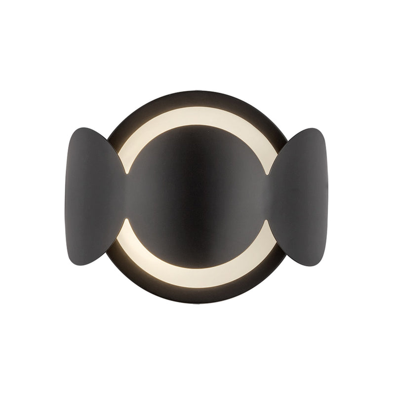 Kuzco Lighting WS59810-BK/OP One Light Wall Sconce, Black/Opal Glass