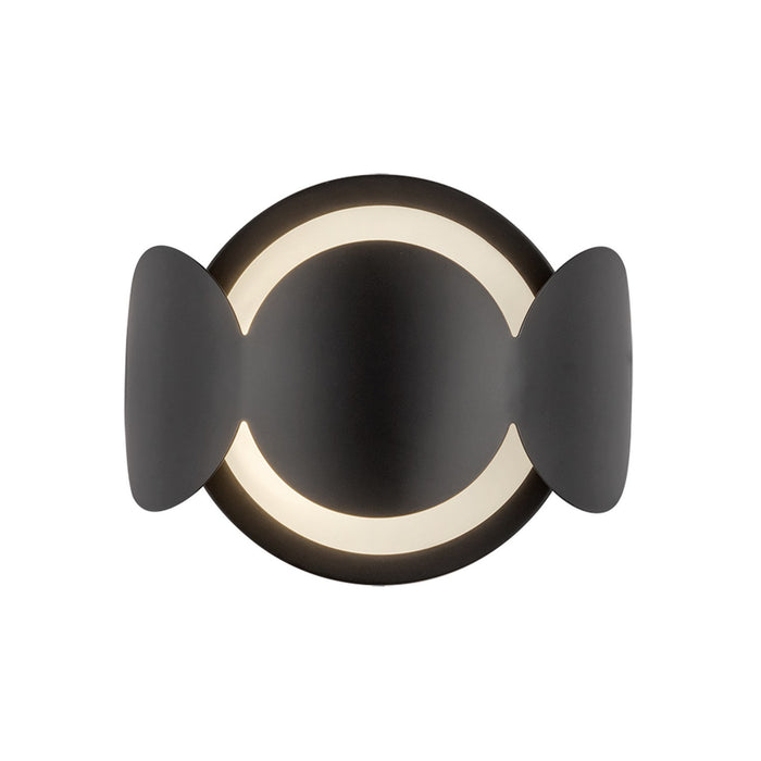 Kuzco Lighting WS59810-BK/OP One Light Wall Sconce, Black/Opal Glass