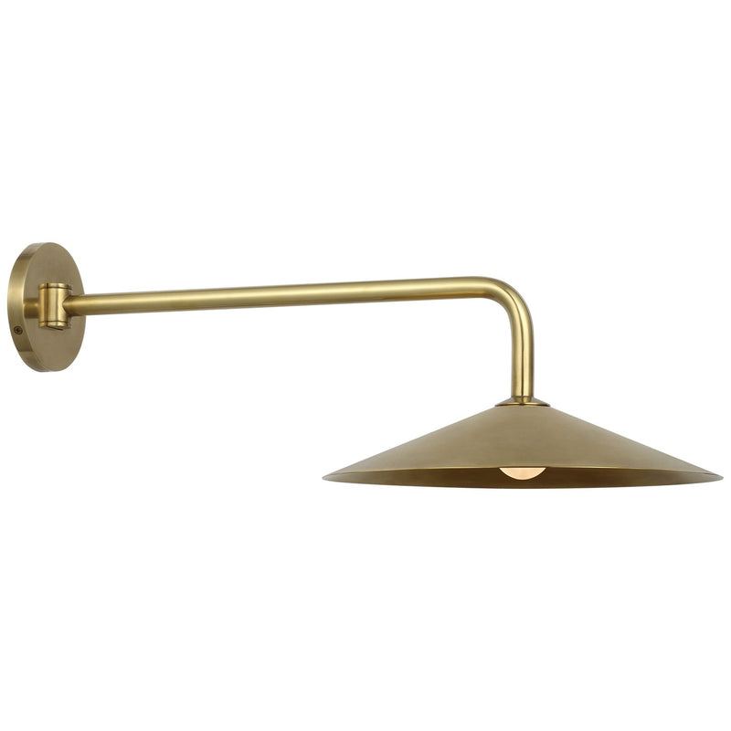 Visual Comfort Signature AL 2031HAB-HAB LED Wall Sconce, Hand-Rubbed Antique Brass