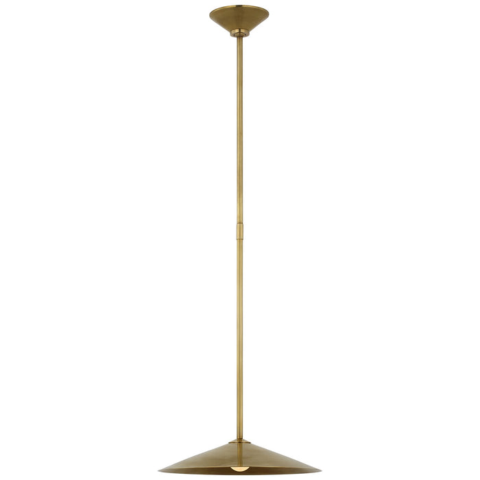 Visual Comfort Signature AL 5030HAB-HAB LED Pendant, Hand-Rubbed Antique Brass