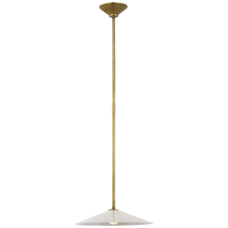 Visual Comfort Signature AL 5030HAB-WG LED Pendant, Hand-Rubbed Antique Brass