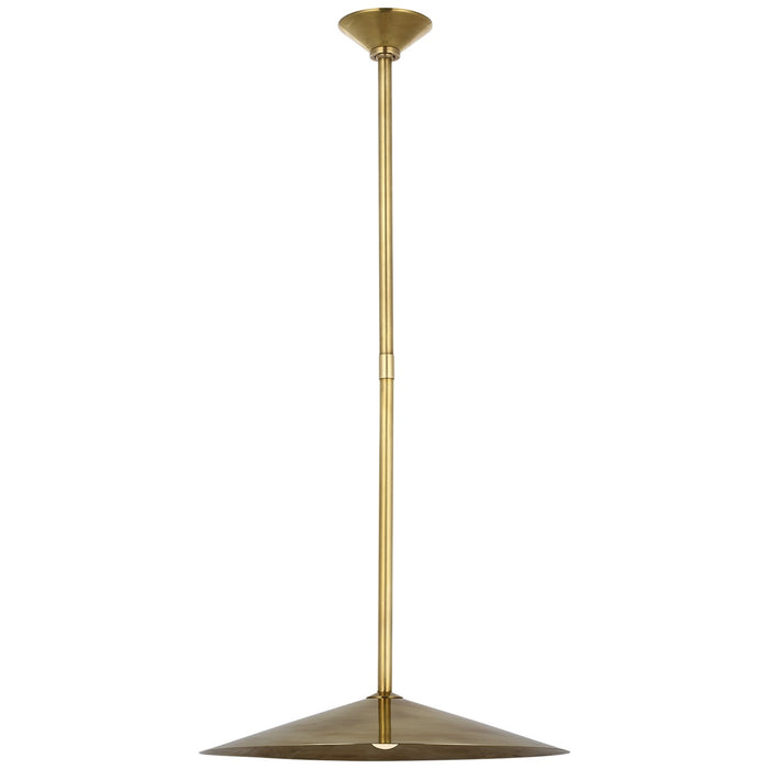Visual Comfort Signature AL 5031HAB-HAB LED Pendant, Hand-Rubbed Antique Brass