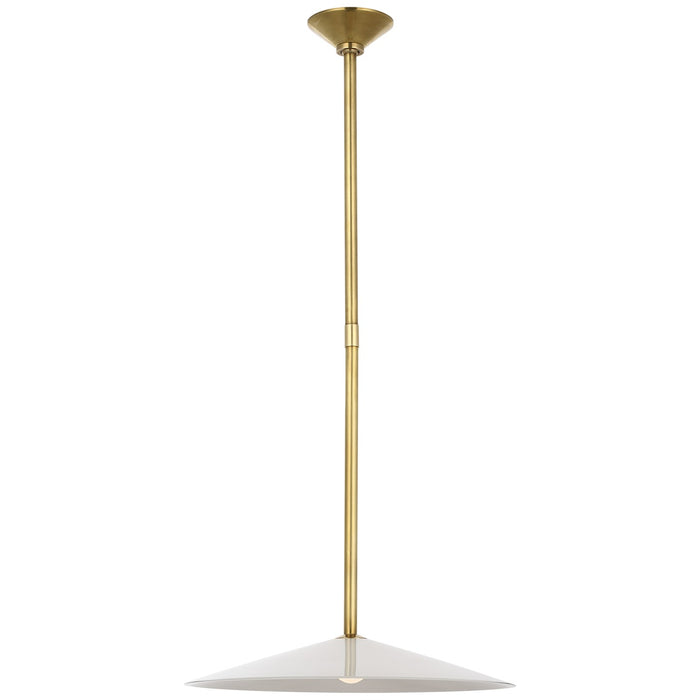 Visual Comfort Signature AL 5031HAB-WG LED Pendant, Hand-Rubbed Antique Brass