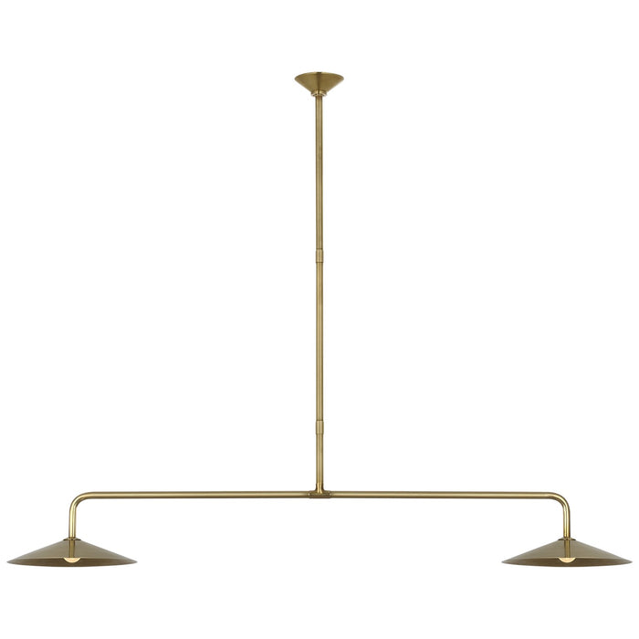 Visual Comfort Signature AL 5035HAB-HAB LED Pendant, Hand-Rubbed Antique Brass