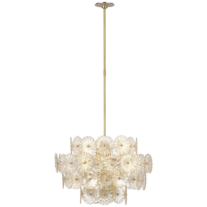 Visual Comfort Signature JN 5035HAB-GF LED Chandelier, Hand-Rubbed Antique Brass