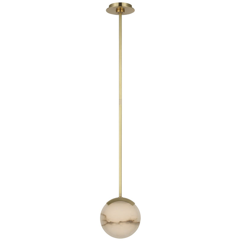 Visual Comfort Signature KW 5611AB-ALB LED Pendant, Antique-Burnished Brass