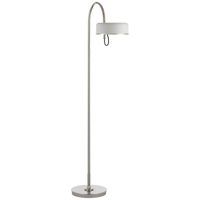 Visual Comfort Signature TOB 1130PN-WHT LED Floor Lamp, Polished Nickel