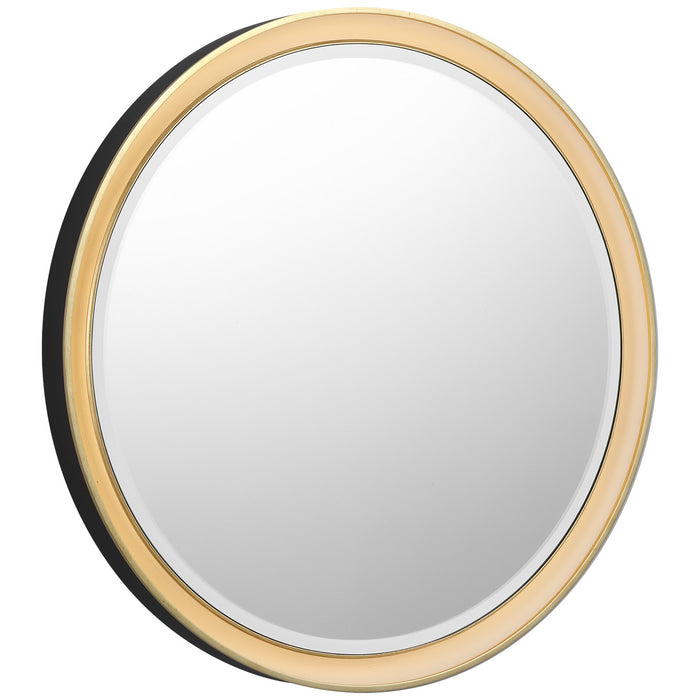 Visual Comfort Signature TOB 2961MI/G LED Mirror, Modern Iron and Gild