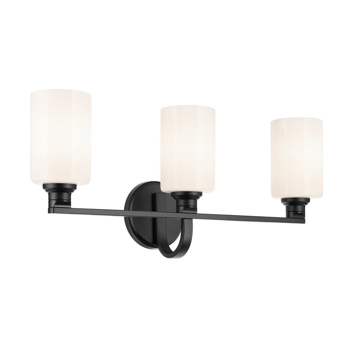 Kichler 55226BK Three Light Bath, Black