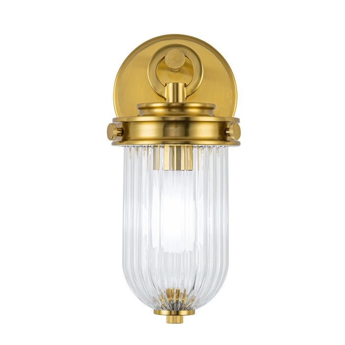 Artcraft AC12021BR One Light Wall Sconce, Vintage Brass