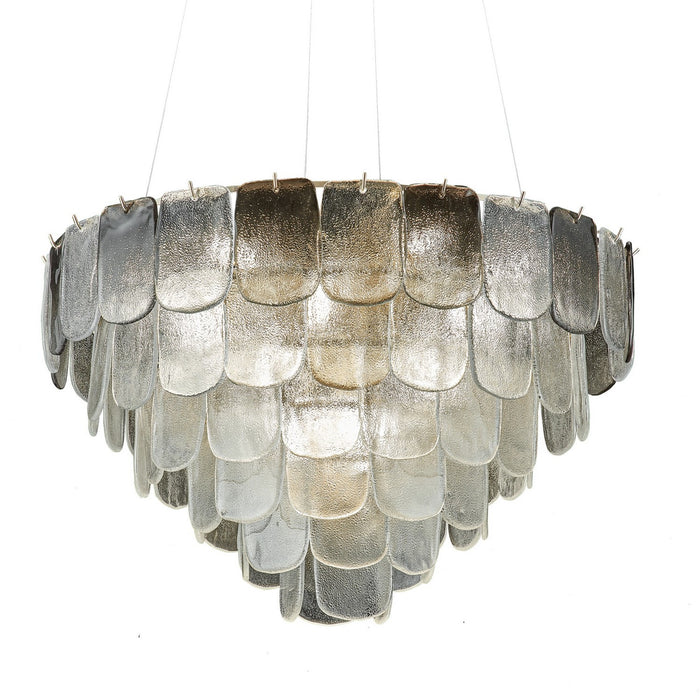 Artcraft AC12053CS 19 Light Chandelier, Polished Nickel, Crystalline Smoke