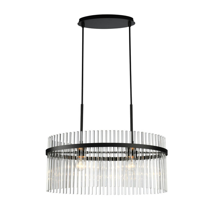 Artcraft AC12082BK Two Light Chandelier, Black