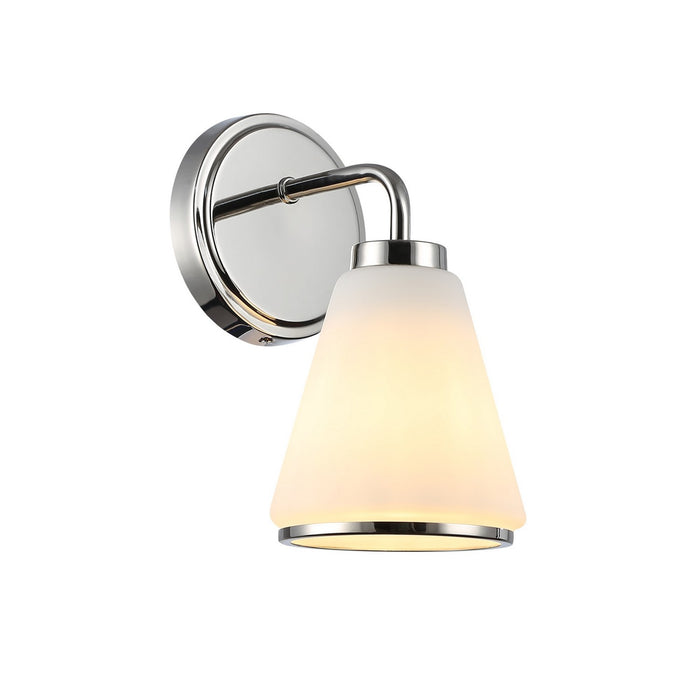 Artcraft AC12121PN One Light Wall Sconce, Polished Nickel