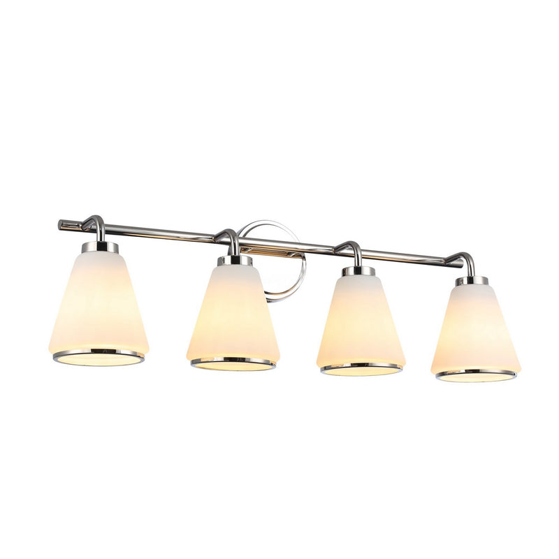 Artcraft AC12124PN Four Light Bathroom Vanity, Polished Nickel
