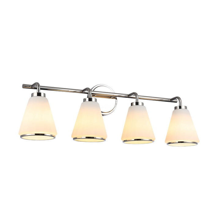 Artcraft AC12124PN Four Light Bathroom Vanity, Polished Nickel