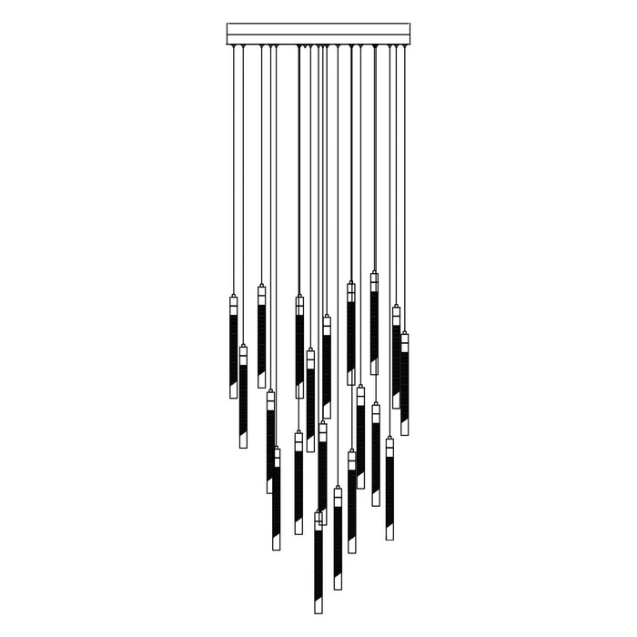 Artcraft AC12140BR LED Chandelier, Brass