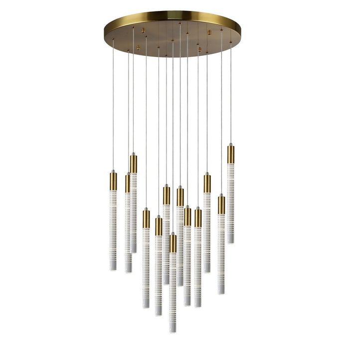 Artcraft AC12143BR LED Chandelier, Brass