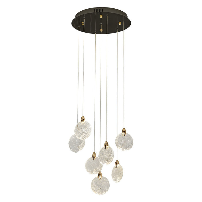 Artcraft AC12152BB LED Chandelier, Satin Brass
