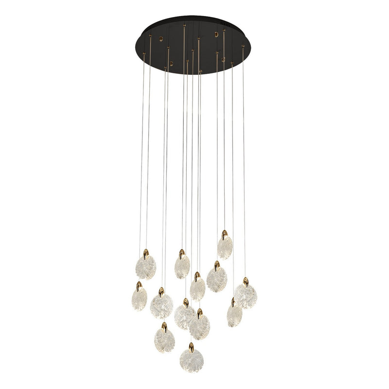 Artcraft AC12153BB LED Chandelier, Satin Brass