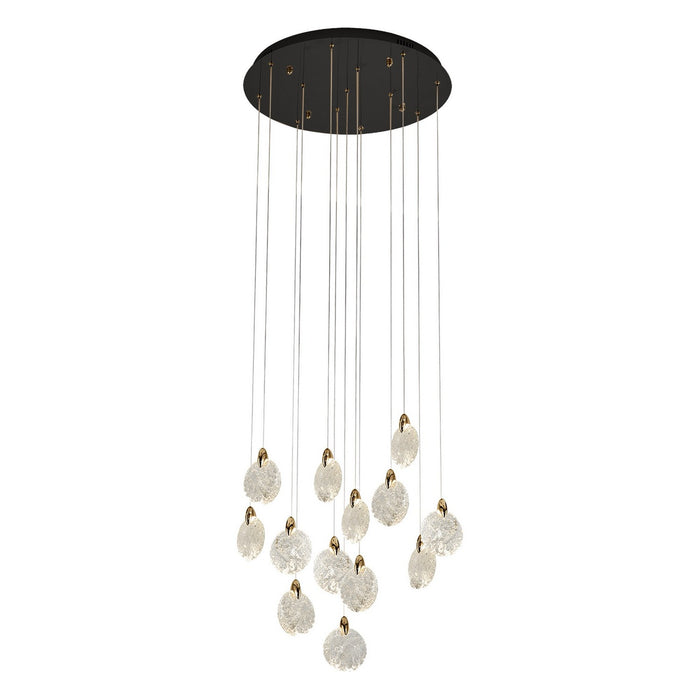 Artcraft AC12153BB LED Chandelier, Satin Brass