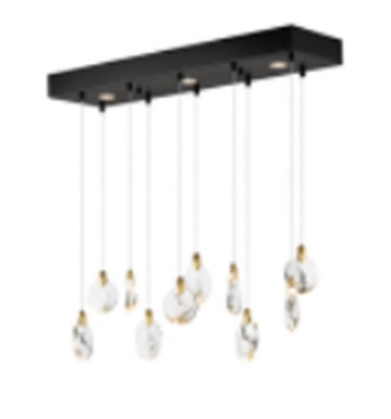 Artcraft AC12154BB LED Island Pendant, Satin Brass