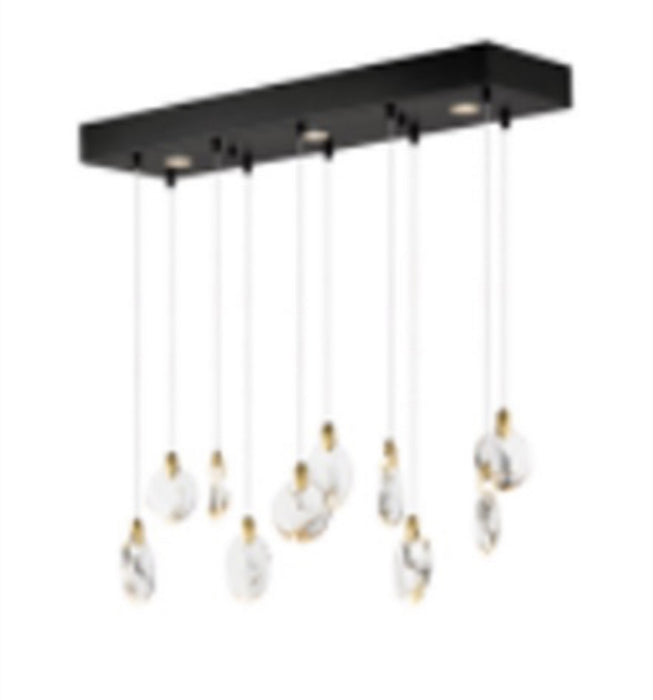 Artcraft AC12154BB LED Island Pendant, Satin Brass