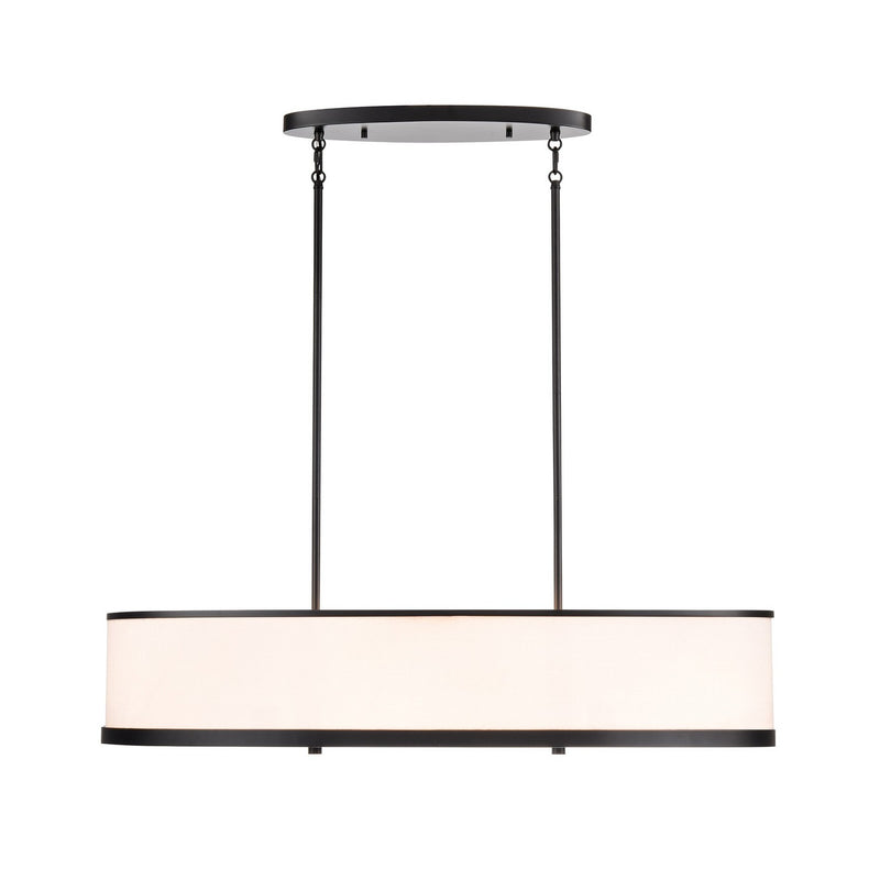 Artcraft AC12164BK Eight Light Island Pendant, Black