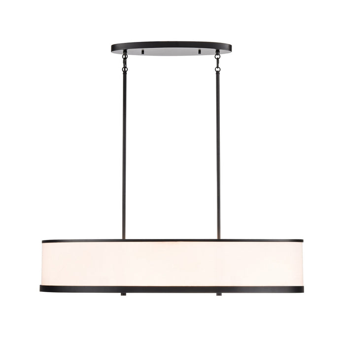 Artcraft AC12164BK Eight Light Island Pendant, Black