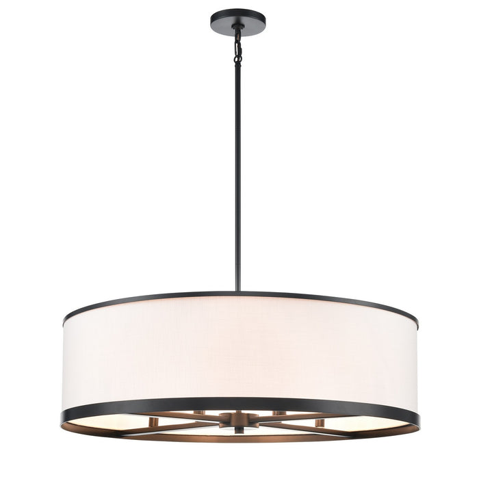 Artcraft AC12165BK Eight Light Island Pendant, Black