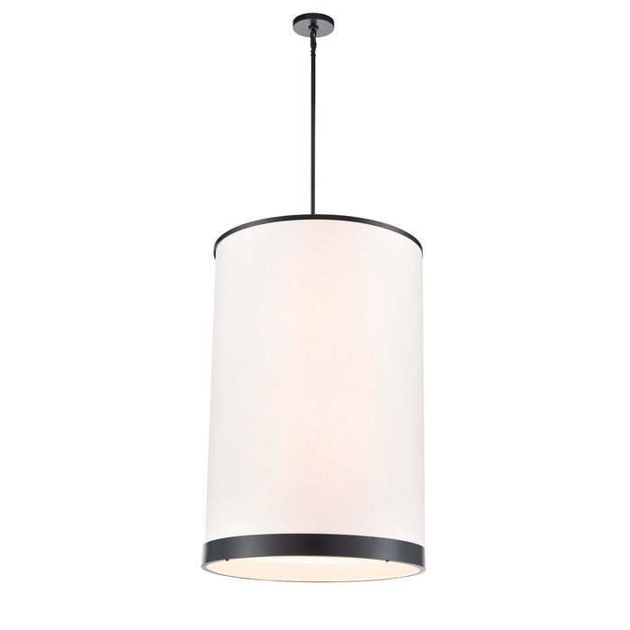 Artcraft AC12166BK Eight Light Chandelier, Black