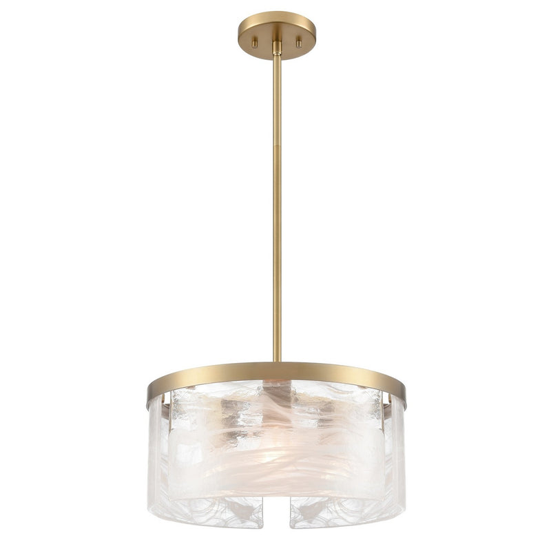 Artcraft AC12171BR Three Light Pendant, Brass
