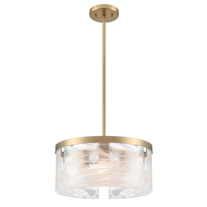 Artcraft AC12171BR Three Light Pendant, Brass