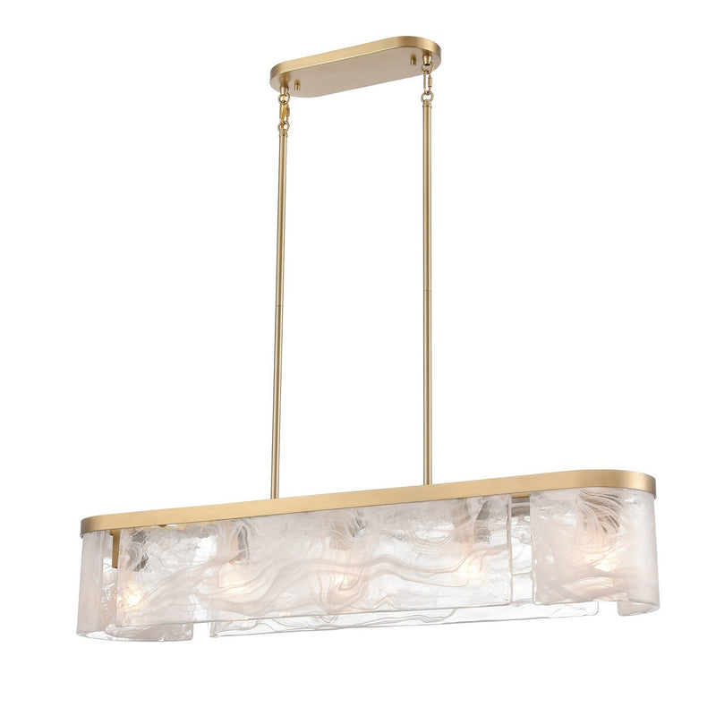 Artcraft AC12175BR Six Light Island Pendant, Brass