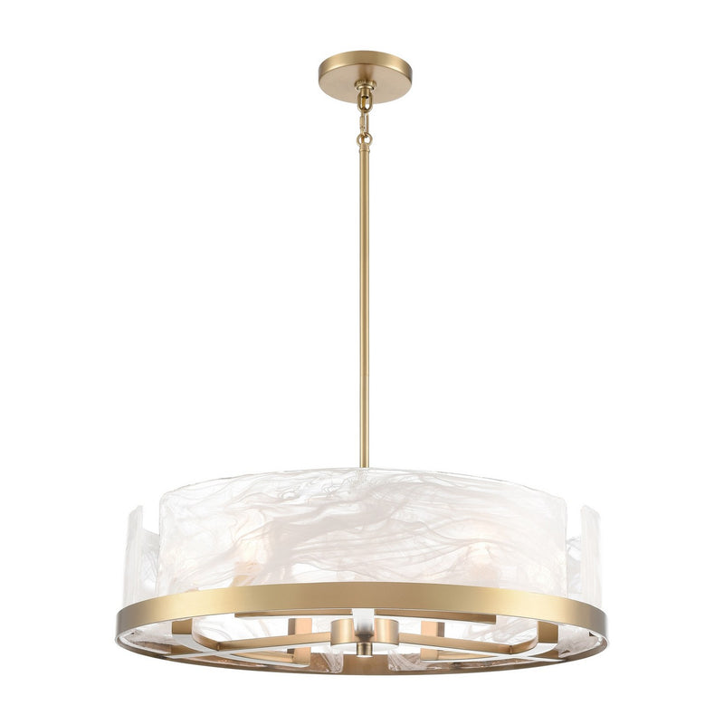 Artcraft AC12176BR Six Light Chandelier, Brass