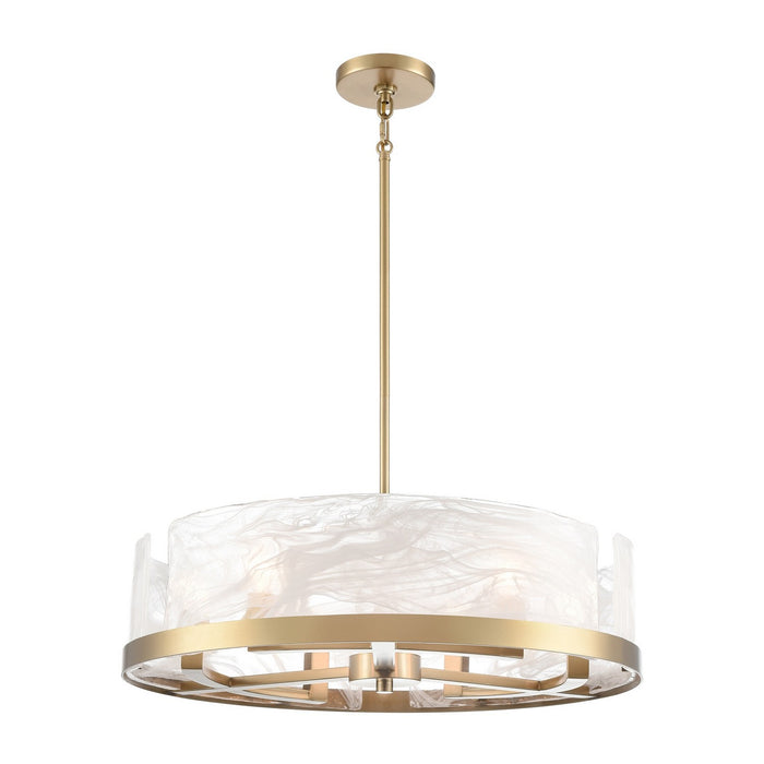 Artcraft AC12176BR Six Light Chandelier, Brass