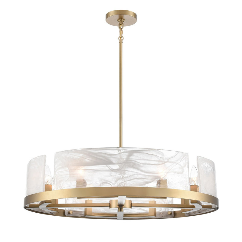 Artcraft AC12178BR Eight Light Chandelier, Brass