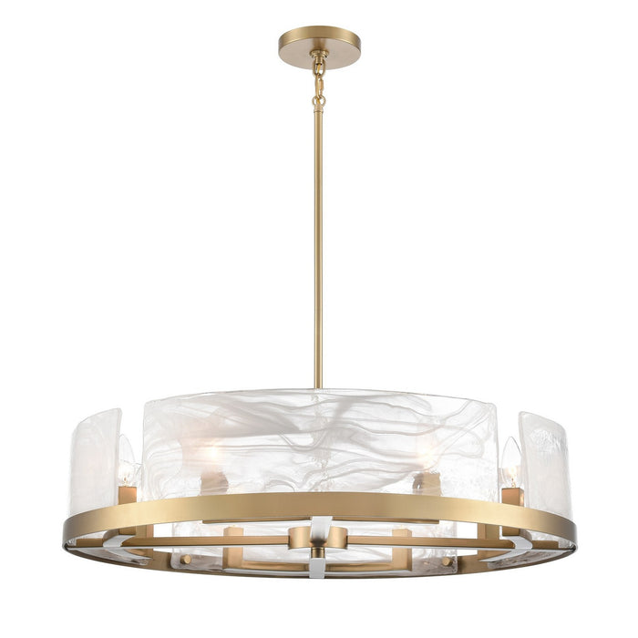 Artcraft AC12178BR Eight Light Chandelier, Brass