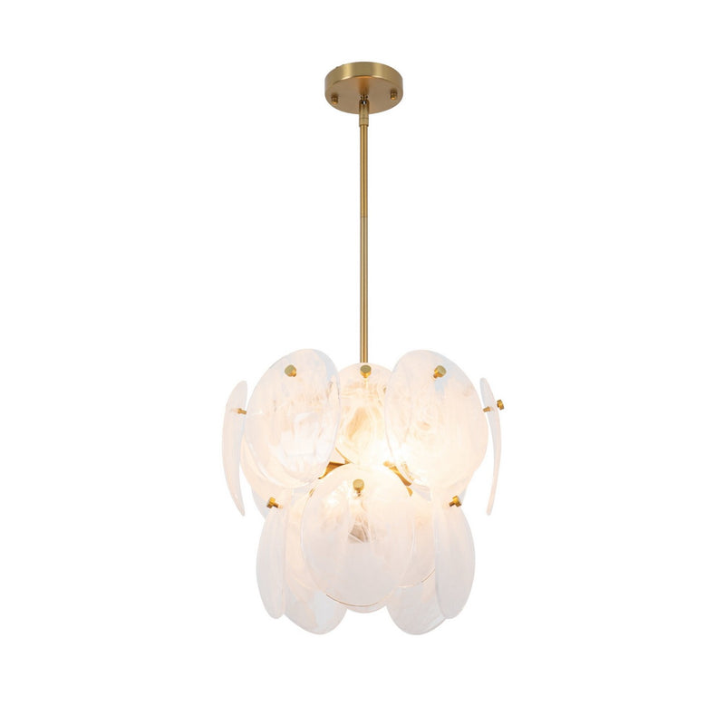 Artcraft AC12210BR Four Light Pendant, Brushed Brass